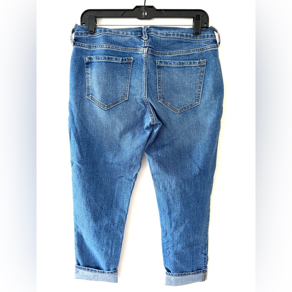 Old Navy Boyfriend Skinny Ankle Mid Rise Blue Denim Jeans Classic Americana - Picture 2 of 12